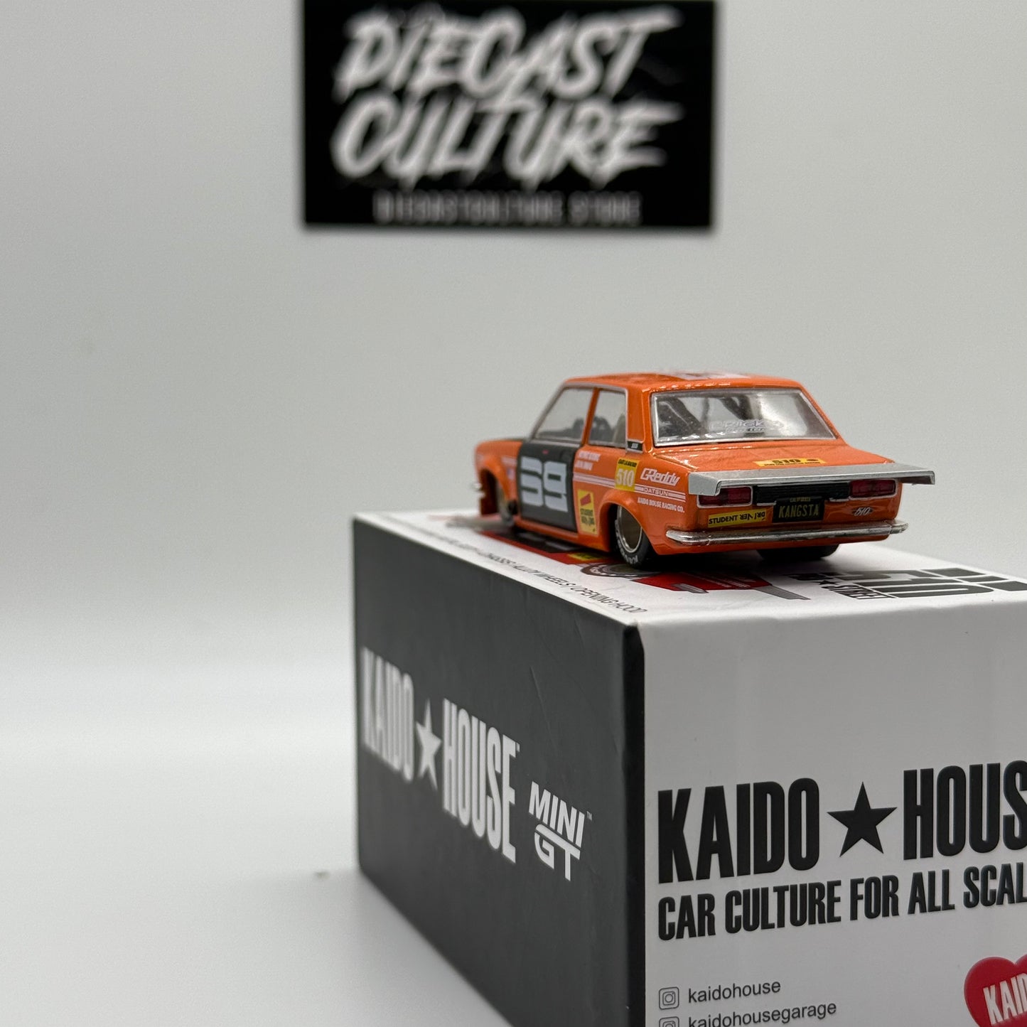 Datsun 510 Pro Street 004 Orange - Kaido House x MiniGT *Opened*