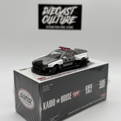 Nissan Skyline GT-R (R34) Kaido Works V2 AERO (JAPAN POLICE) *CHASE* Kaido House x MiniGT
