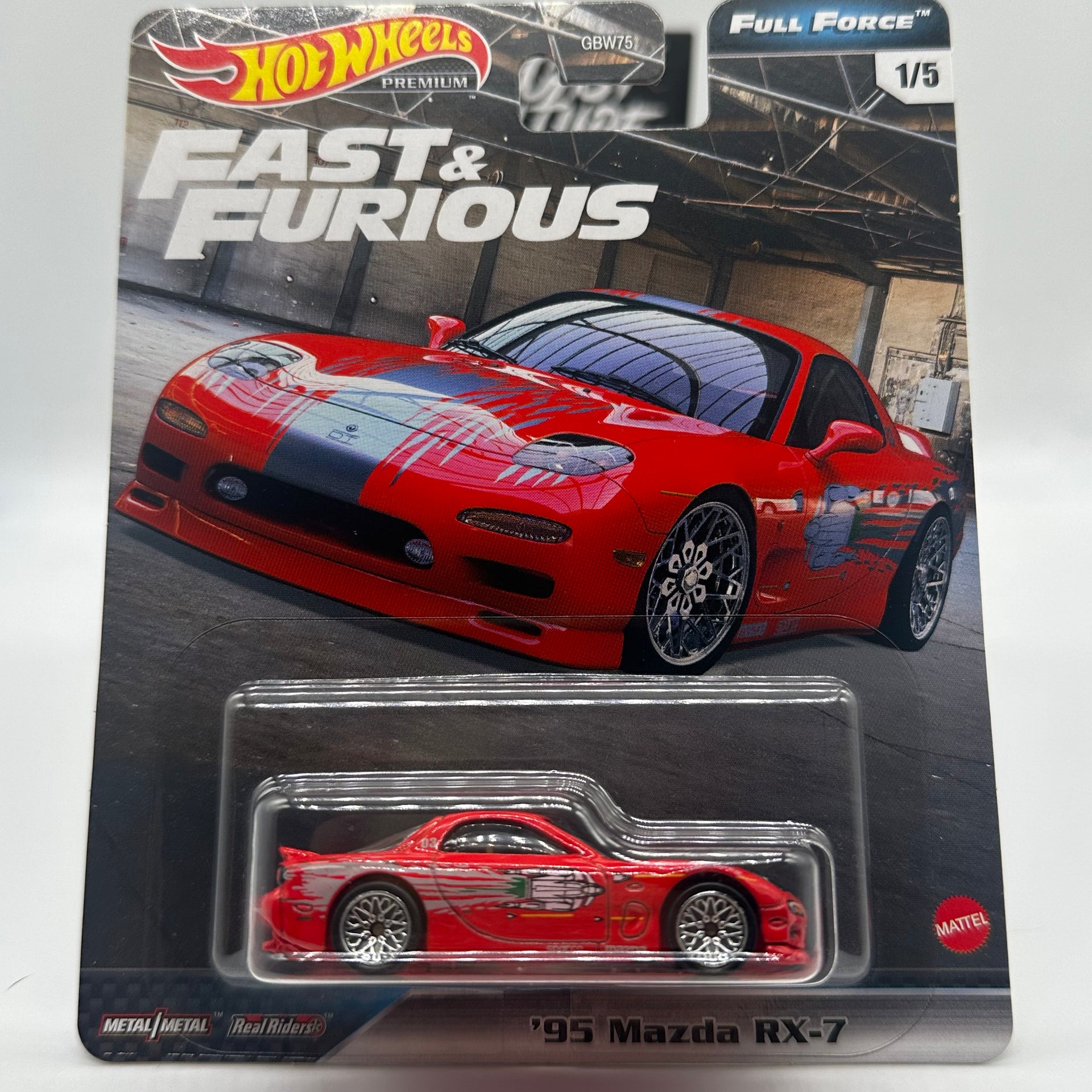 ミニカー Hotwheels FAST&FURIOUS Hot Wheels Fast & Furious Full Force #1 95 Mazda RX-7 Red W ミニカー