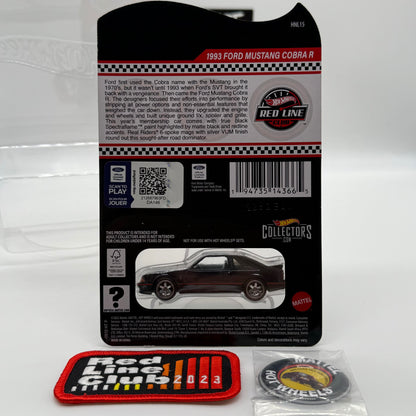 1993 Ford Mustang Cobra R - CLUB EXCLUSIVE RLC *Includes Patch & Pin* Hotwheels RLC