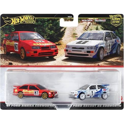 '93 Ford Escort RS Cosworth / '87 Ford Sierra Cosworth TWIN PACK Hotwheels Premium
