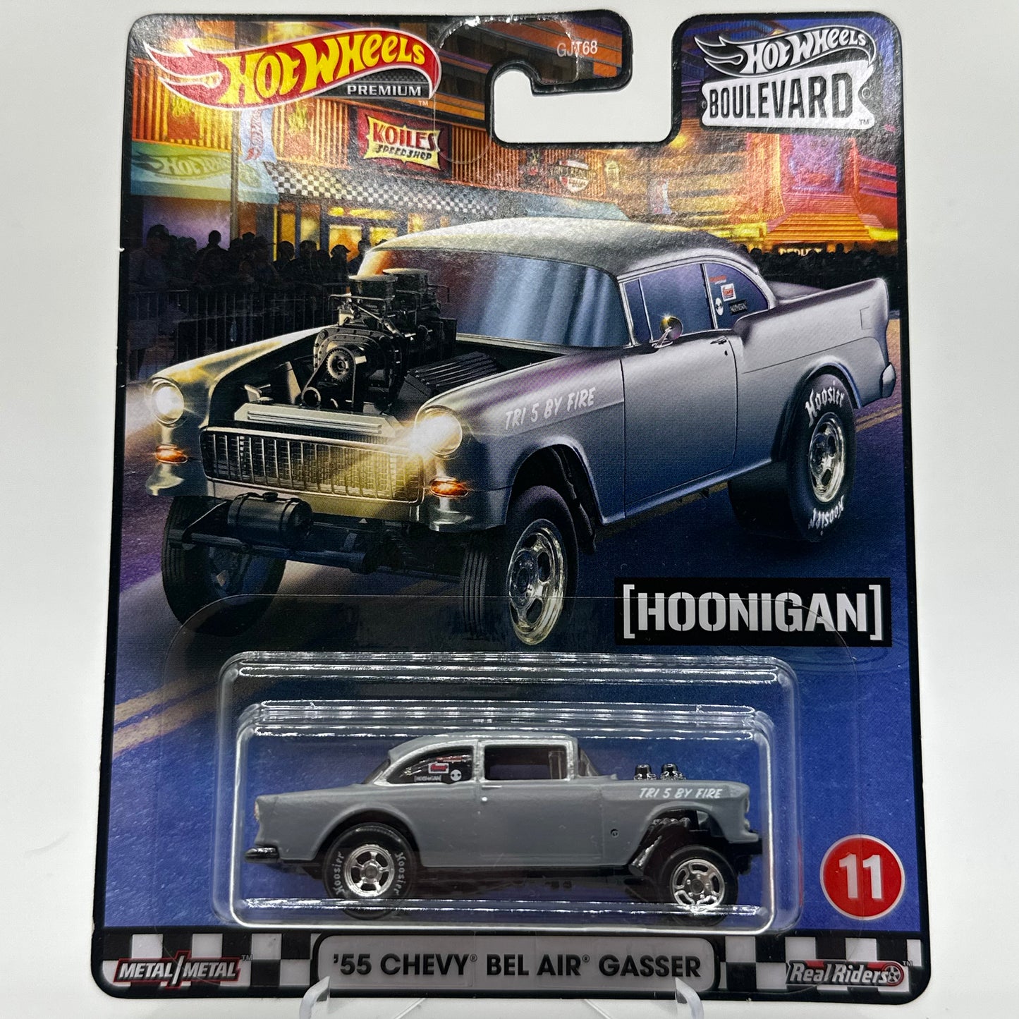 ‘55 Chevy Bel Air Gasser Boulevard #11 Hotwheels Premium