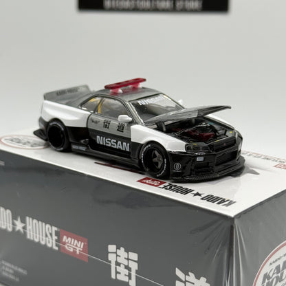Nissan Skyline GT-R (R34) Kaido Works V2 AERO (JAPAN POLICE) *CHASE* Kaido House x MiniGT