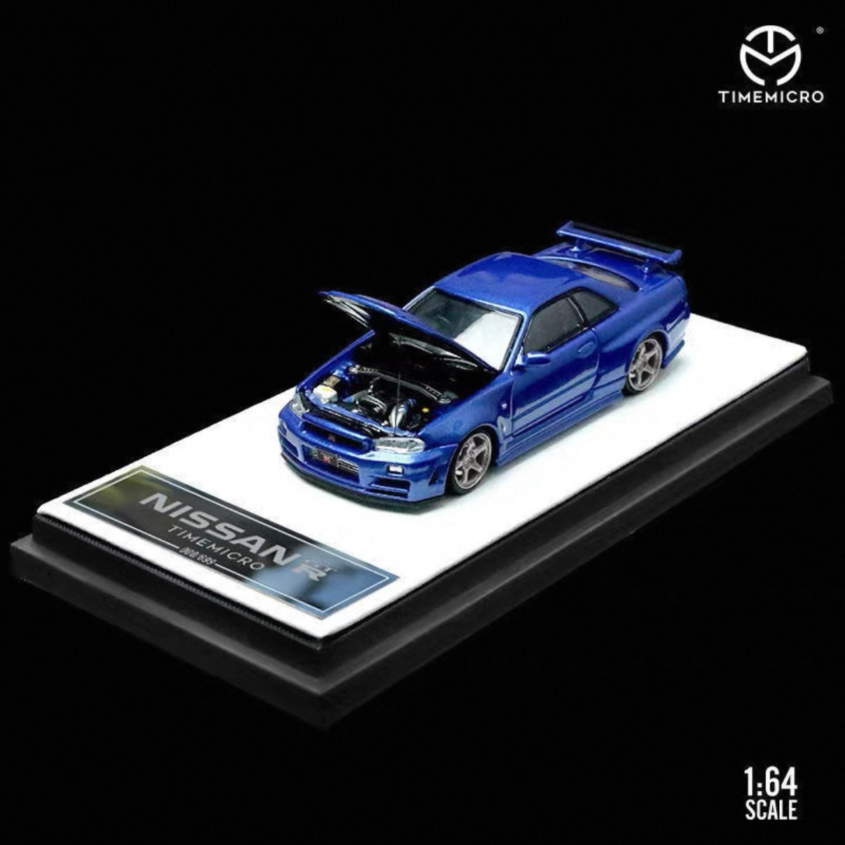 Nissan Skyline R34 GTR - Bayside Blue *LIMITED TO 699pcs* TimeMicro 1:64