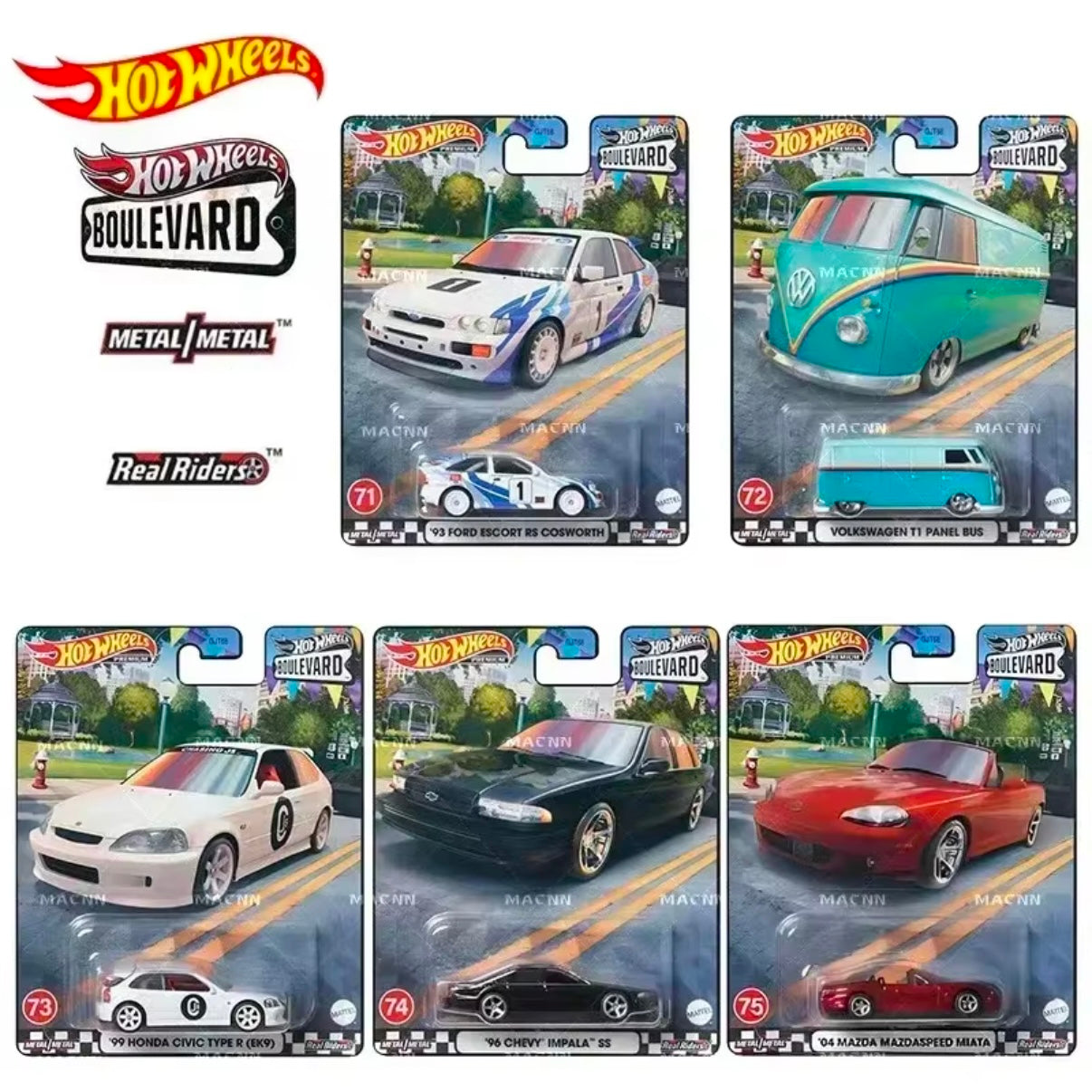 Boulevard #71-75 Set Of 5 Complete Hotwheels Premium