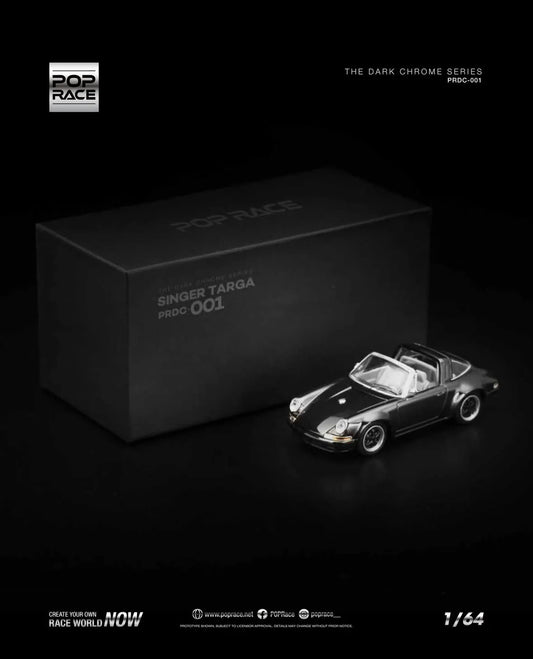 Porsche Singer Targa DARK CHROME - Pop Race 1:64