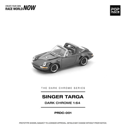 Porsche Singer Targa DARK CHROME - Pop Race 1:64