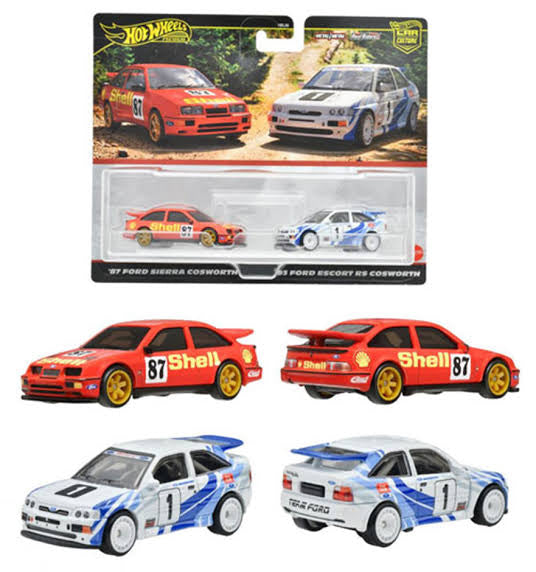 '93 Ford Escort RS Cosworth / '87 Ford Sierra Cosworth TWIN PACK Hotwheels Premium