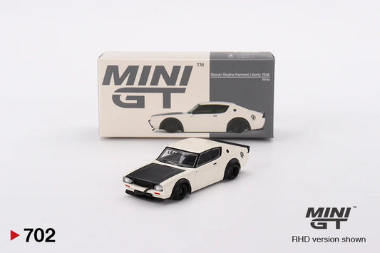 Nissan Skyline Kenmeri Liberty Walk WHITE Mini GT 1:64