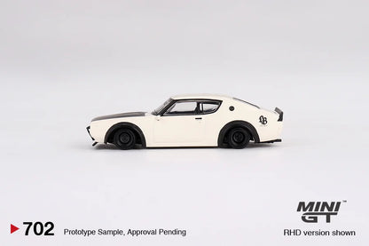 Nissan Skyline Kenmeri Liberty Walk WHITE Mini GT 1:64