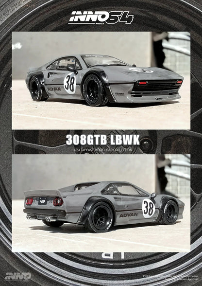 Ferrari 308 GTB Liberty Walk Grey Inno64 1:64