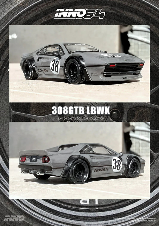 Ferrari 308 GTB Liberty Walk Grey Inno64 1:64