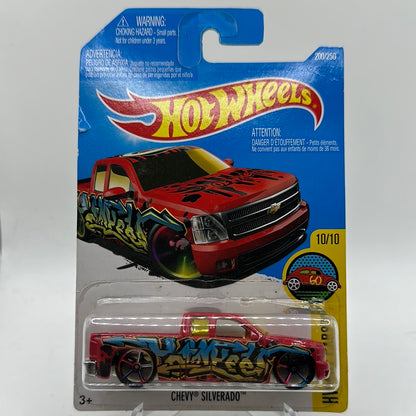 Chevy Silverado - HW Art Cars 10/10 Hotwheels Mainline 200/250 *Bad Condition Card*