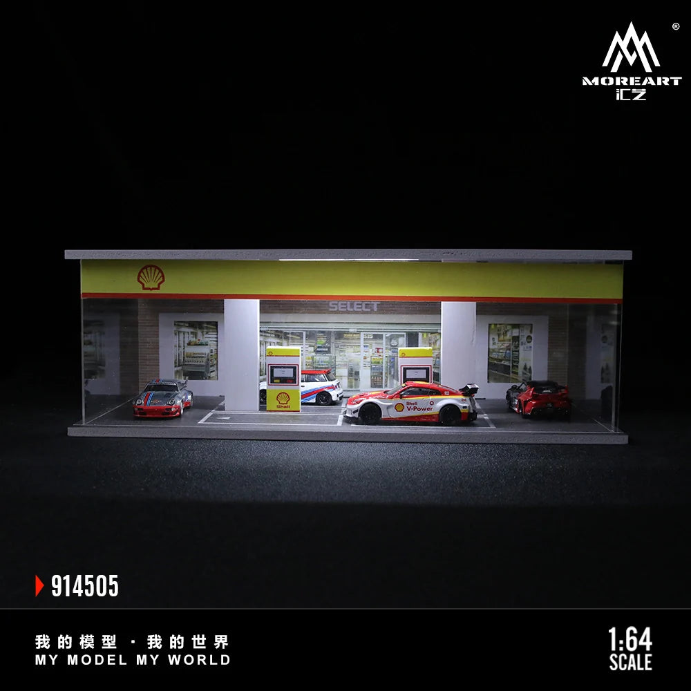 SHELL GAS STATION ASSEMBLY EXHIBITION HALL - MOREART 1:64