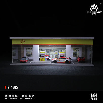 SHELL GAS STATION ASSEMBLY EXHIBITION HALL - MOREART 1:64