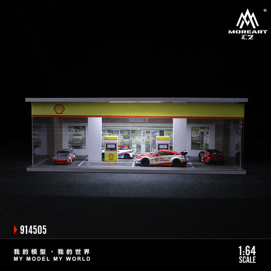 SHELL GAS STATION ASSEMBLY EXHIBITION HALL - MOREART 1:64