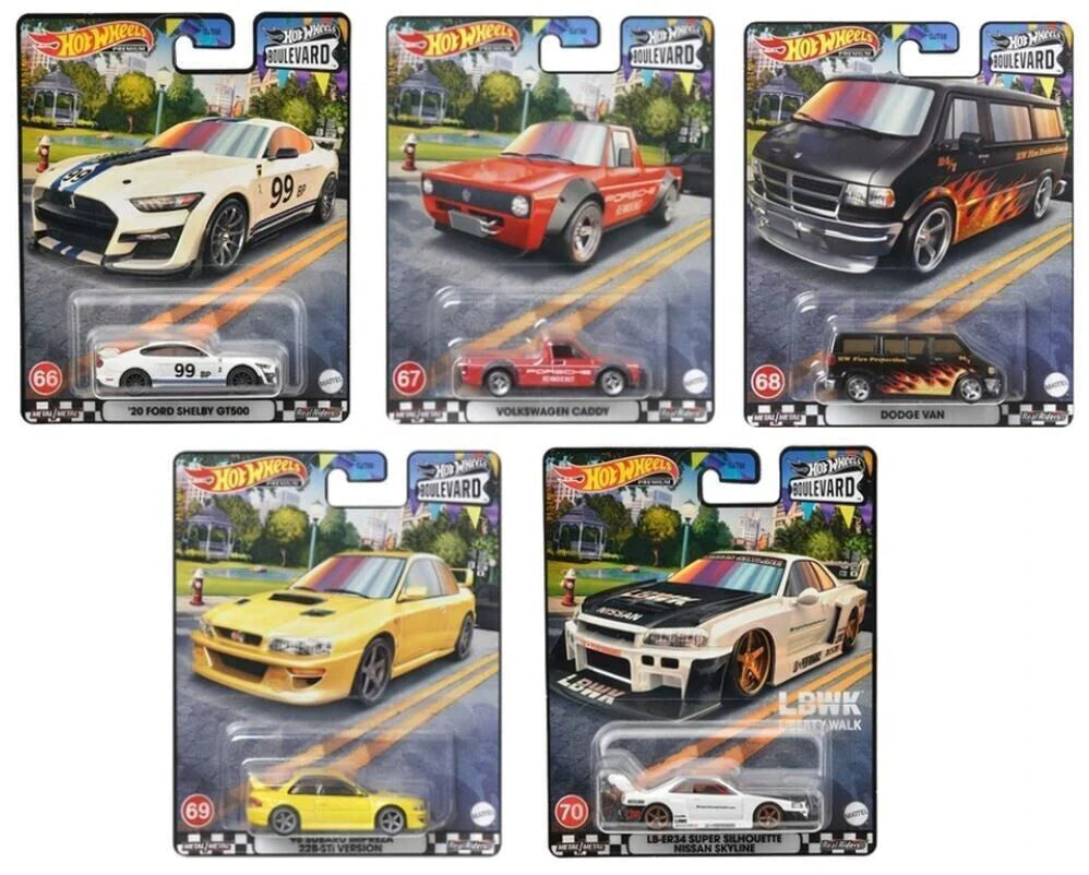Boulevard #66-70 Set Of 5 Complete Hotwheels Premium