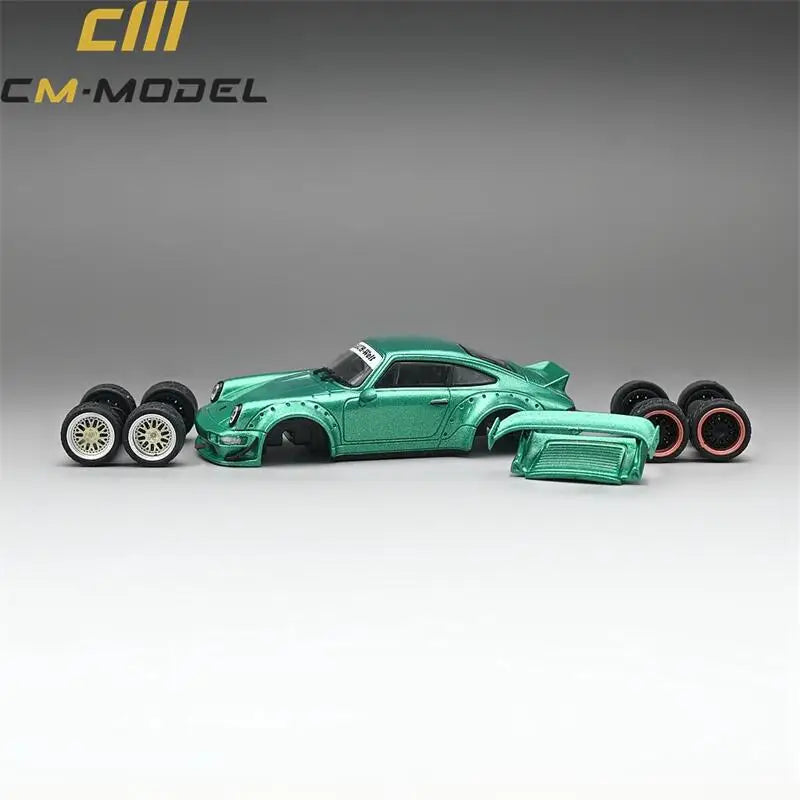 PORSCHE RWB 964 (METALLIC FLASH GREEN) CM-MODEL 1:64