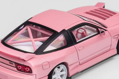 Nissan S13 180SX Pink Valentine Day Special Edition 2024 - Micro Turbo 1:64