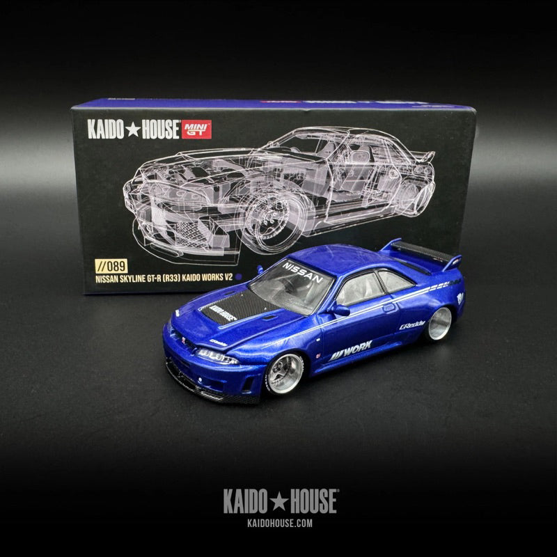 *Open-Box* NISSAN Skyline R33 GT-R 089 Kaido MiniGT 1:64