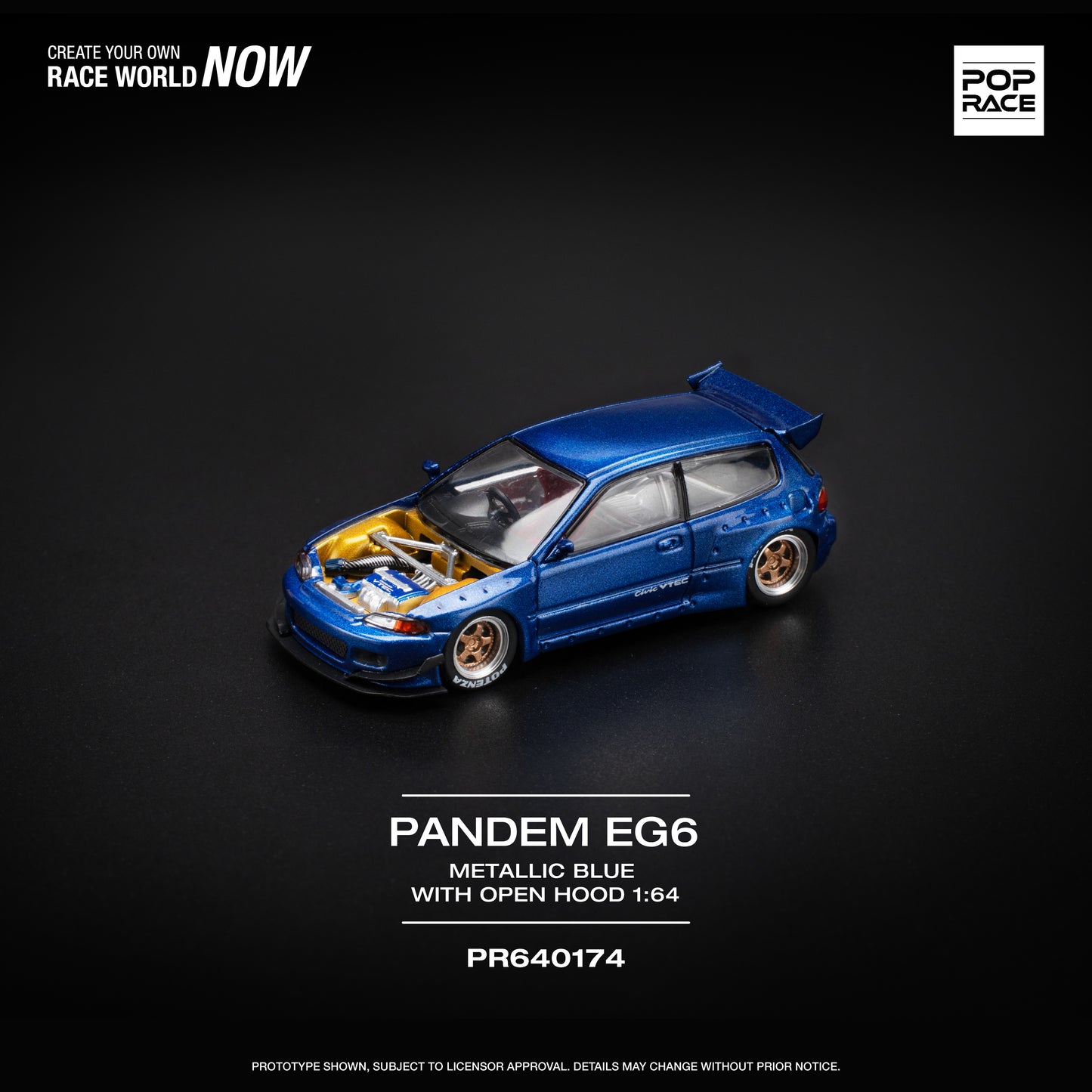 Honda Civic EG6 Pandem - Pop Race 1:64