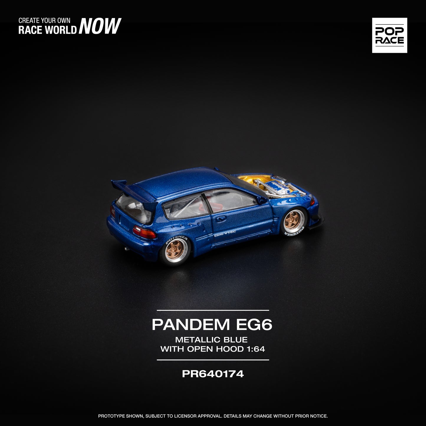 Honda Civic EG6 Pandem - Pop Race 1:64