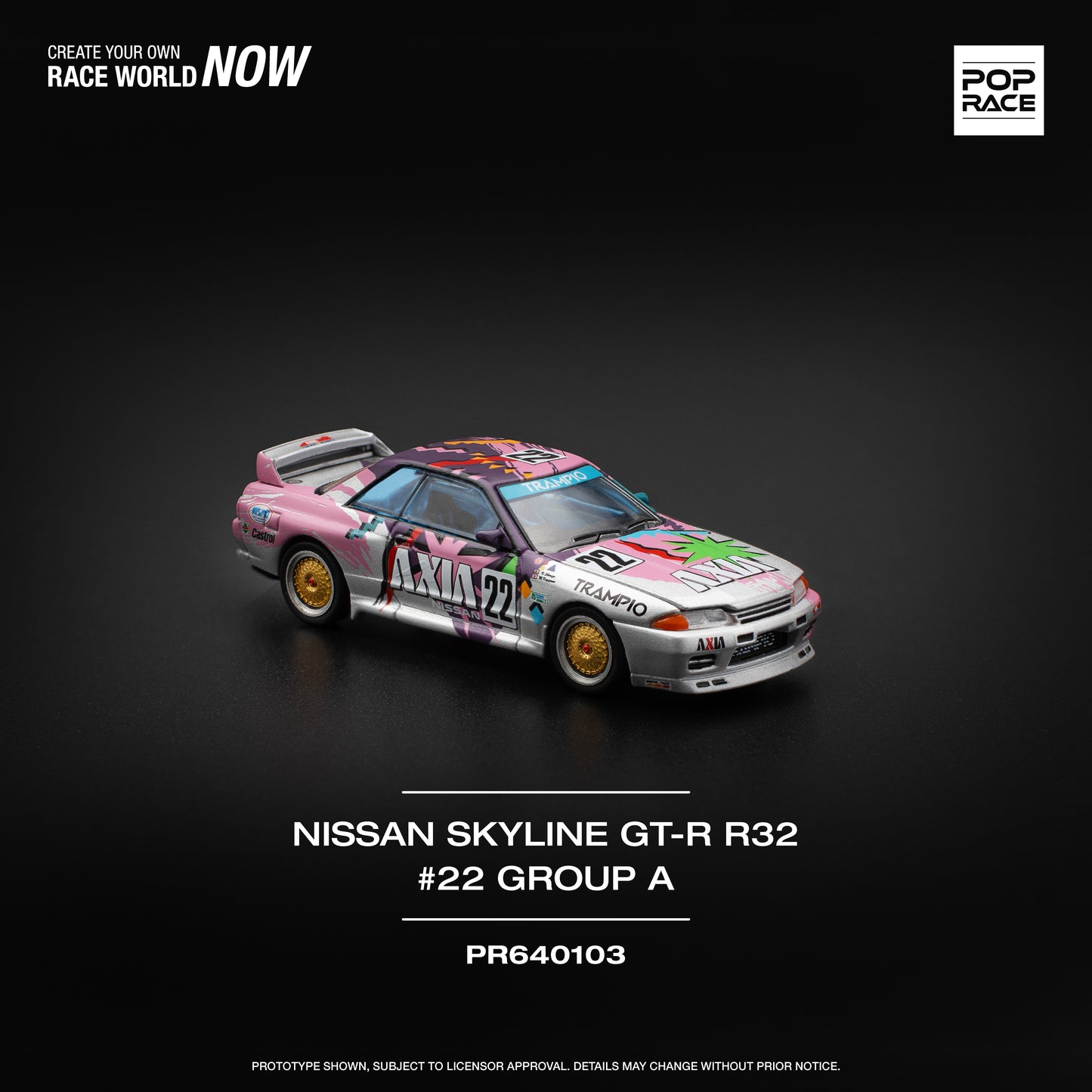 Nissan Skyline GT-R R32 #22 Group A - POP RACE 1:64