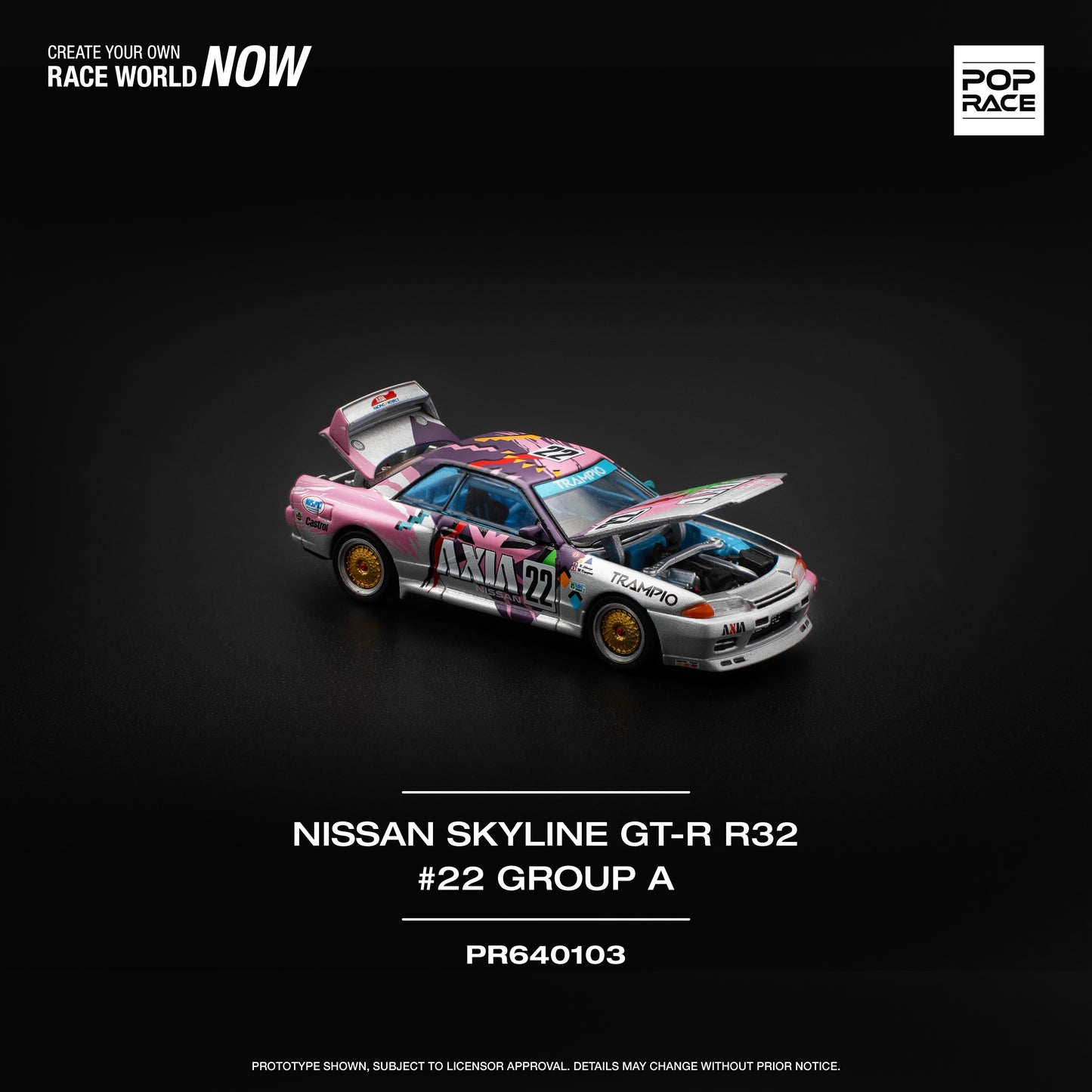 Nissan Skyline GT-R R32 #22 Group A - POP RACE 1:64