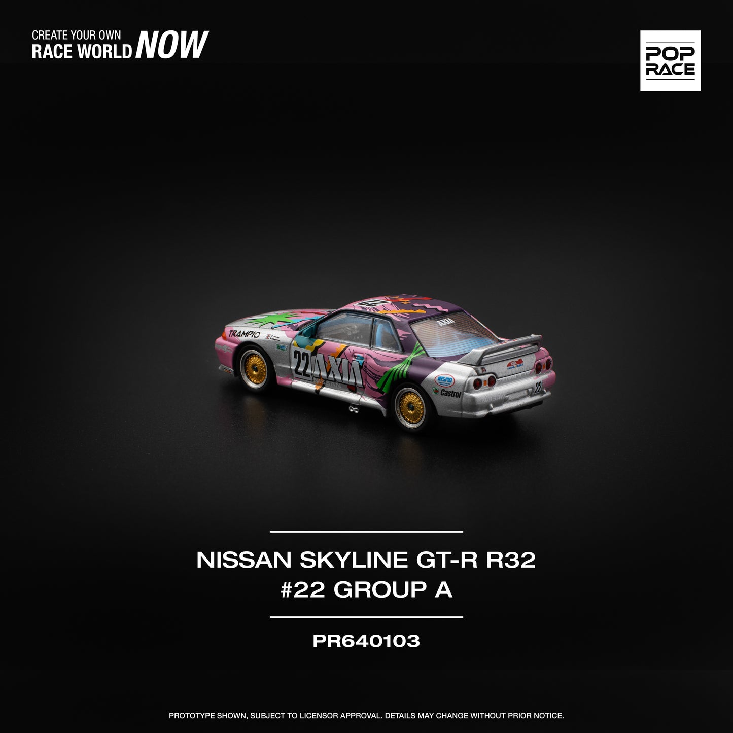 Nissan Skyline GT-R R32 #22 Group A - POP RACE 1:64