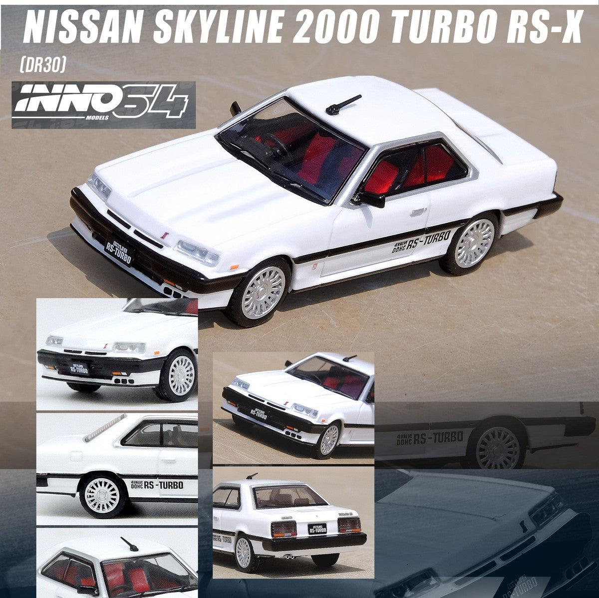 NISSAN SKYLINE 2000 TURBO RS-X (DR30) White – IN64-R30-WHI