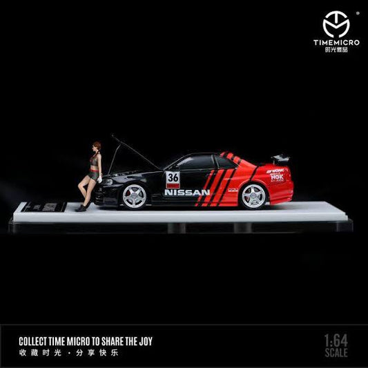 Nissan Skyline GTR R34 ADVAN w/ Figurine *LIMITED 1999pcs MADE*