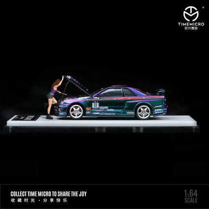 Nissan Skyline GTR R34 (Chameleon Purple) w/ Figurine LIMITED 2000pcs