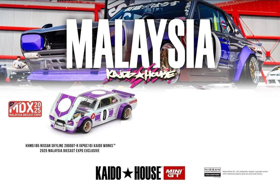 2025 MDX Exclusive Kaido House x Mini GT Nissan Skyline 2000GT-R KGPC10 Kaido Works “Opened”
