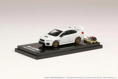 Subaru WRX STI RA-R EJ20 Final Edition w/ Engine Crystal White - Hobby Japan 1:64