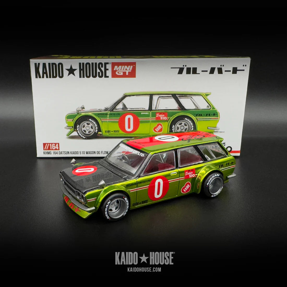Datsun Kaido 510 Wagon OG Flow Yellow - Kaido MiniGT