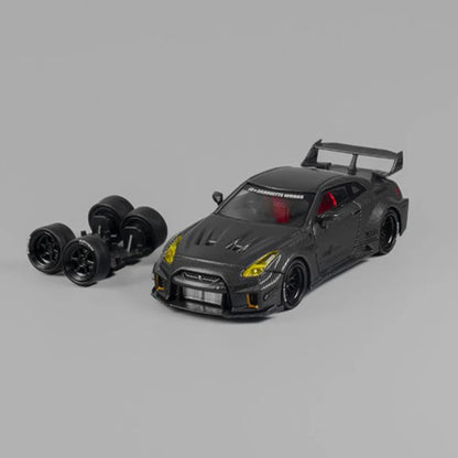 NISSAN R35 LBWK GT35RR SUPER SILHOUETTE (CARBON FIBRE BLACK) CM-MODEL 1:64