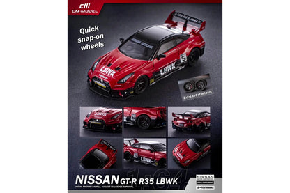 NISSAN R35 LBWK GT35RR SUPER SILHOUETTE #5 (RED/BLACK) CM-MODEL 1:64