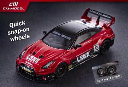 NISSAN R35 LBWK GT35RR SUPER SILHOUETTE #5 (RED/BLACK) CM-MODEL 1:64