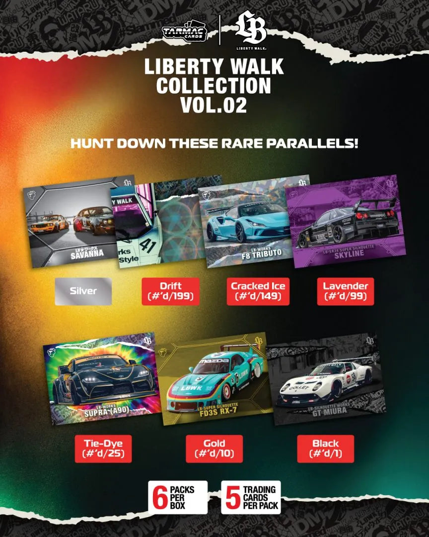 Tarmac Cards Liberty Walk Collectible Trading Cards Volume 2 – Limited Edition
