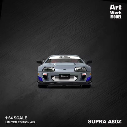 TimeMicro X ArtWork Toyota Supra A80 Fast & Furious Silver Blue Livery 1:64 LIMITED 499pcs