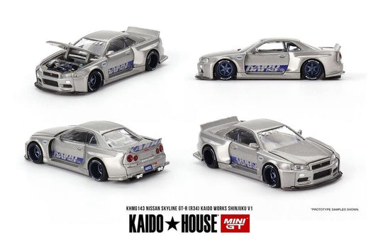 (Preorder) Nissan Skyline GT-R (R34) Kaido Works Shinjuku V1 - Kaido House x Mini GT 1:64