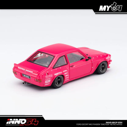 FORD ESCORT MK2 PANDEM (PINK) "EMOTION" RETRO HAVOC  - INNO64