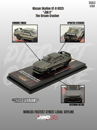 Nissan Skyline GTR R32 “JUN II” The Dream Crusher - INNO64 Diecast Culture Collab