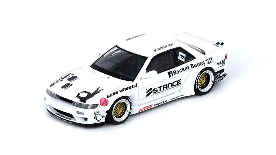 NISSAN SILVIA S13 V2 PANDEM ROCKET BUNNY (WHITE) INNO64 1:64