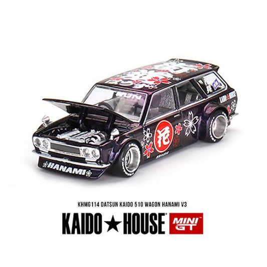 Datsun Kaido 510 Wagon Hanami V3 (Magic Purple) Kaido House & Mini GT 1/64