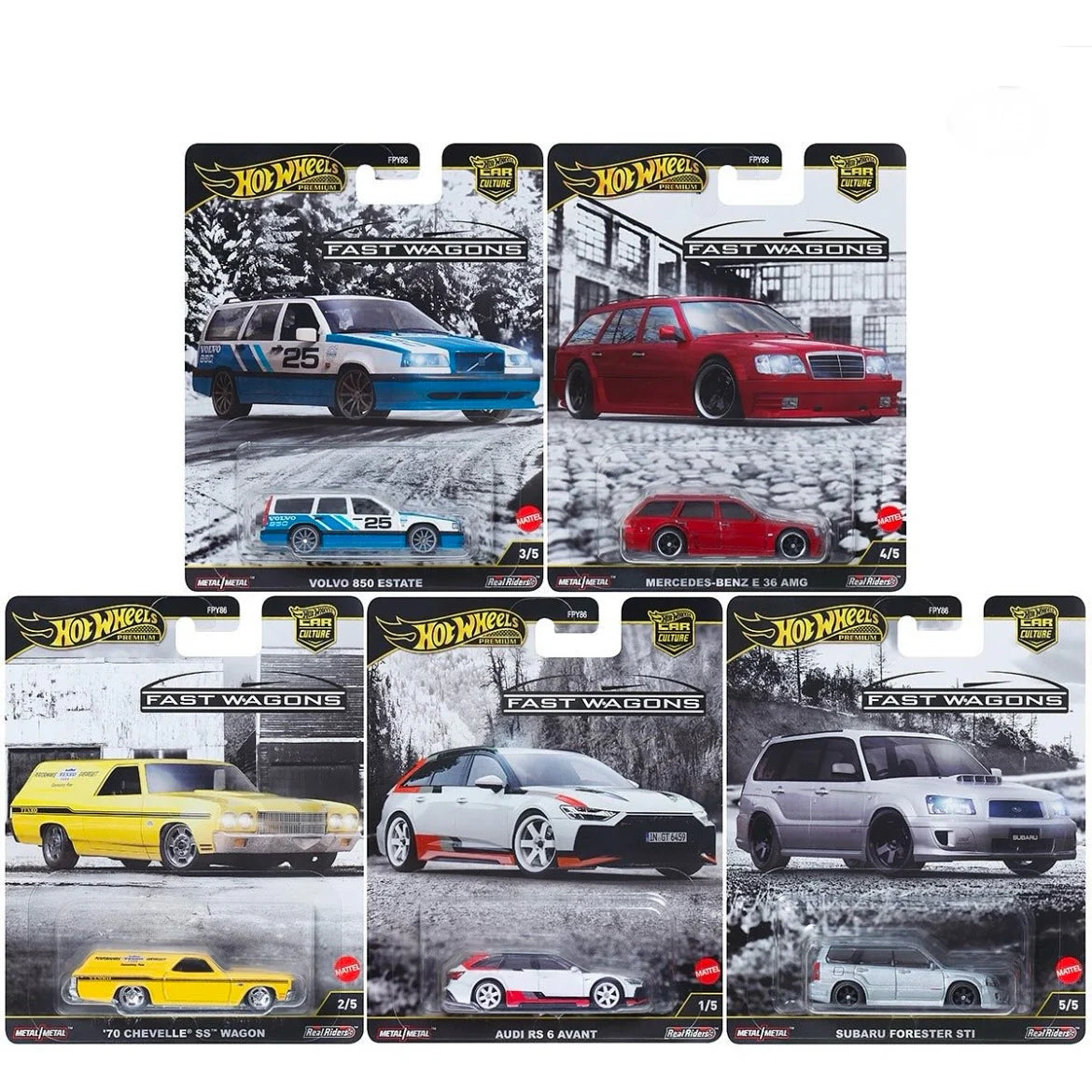 HW FAST WAGONS Set of 5 - Hot Wheels Car Culture 2025 J Case 1:64