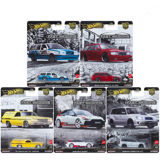 HW FAST WAGONS Set of 5 - Hot Wheels Car Culture 2025 J Case 1:64