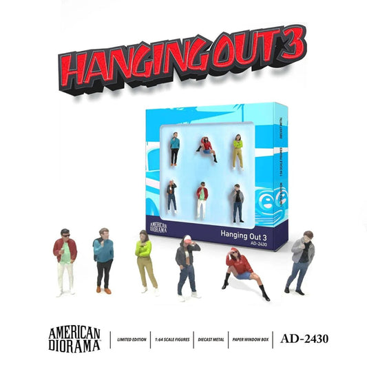 Hanging Out 3 Figure Set - 1:64 Scale American Diorama