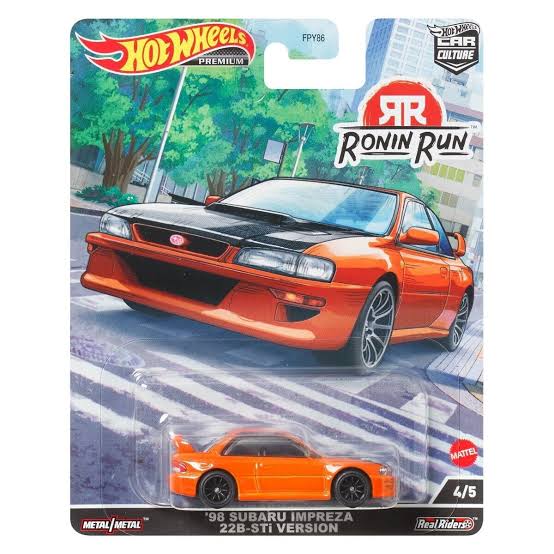 ‘98 Subaru Impreza 22B-STI Version RONIN RUN 4/5 Hotwheels Premium Car Culture
