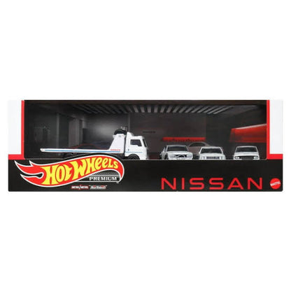 Nissan Garage Diorama Premium Hotwheels Boxed set 2023 1:64 Scale